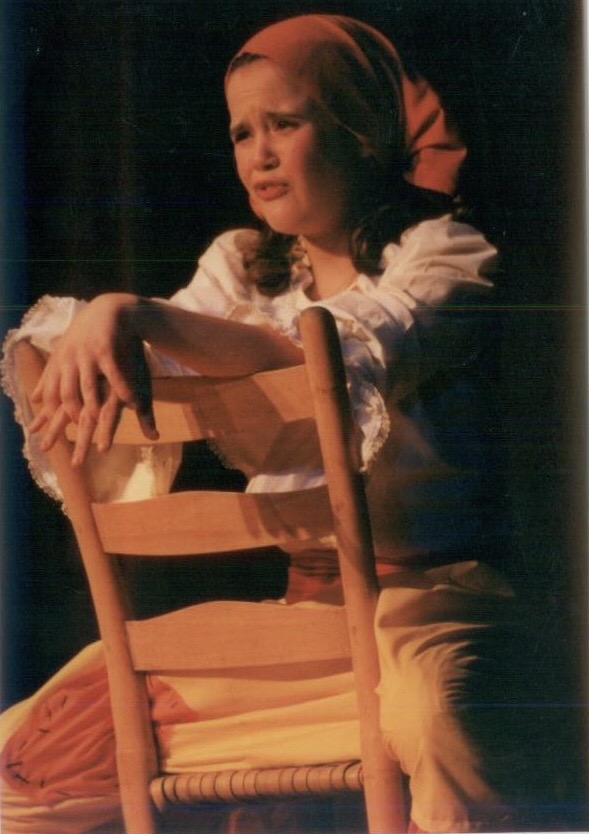 Blair as Meg Brockie in Brigadoon at Sacred Heart's Little Theatre