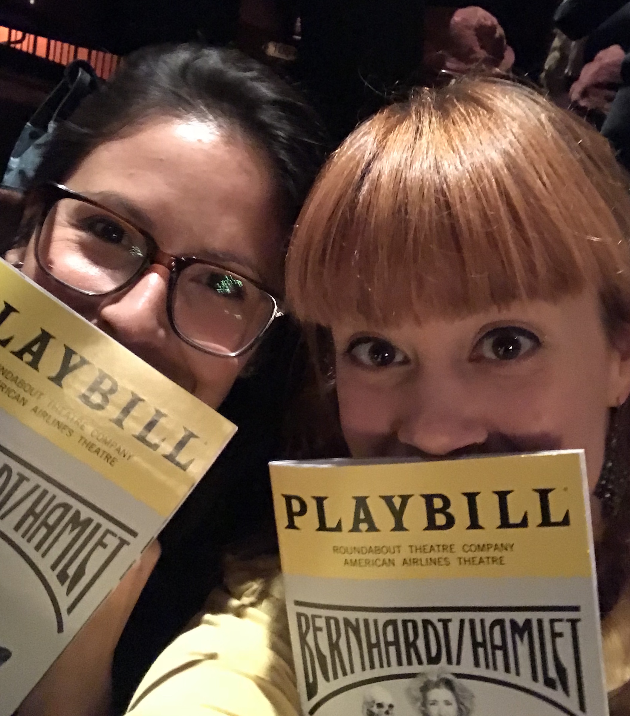 Blair with Erika Santillana at Bernhardt/Hamlet on Broadway